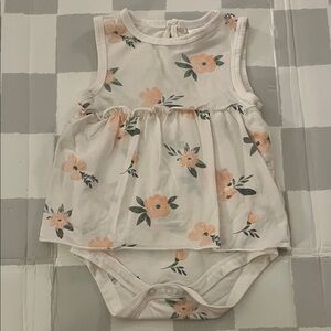 Starting Out Floral Onesie Dress